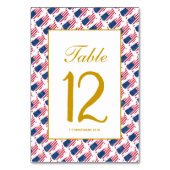 アメリカ 結婚式 宴会 祝賀会 テーブルナンバー (裏面)