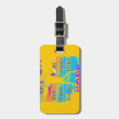 アメリカ  美しい 素晴らしい テキスト デザイン ラゲッジタグ (正面縦)