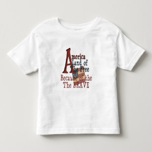 アメリカ – 自由の地 – 勇者の国 トドラーTシャツ