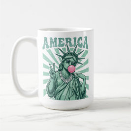 アメリカ 自由の女神 風船ガム 愛国 USA コーヒーマグカップ