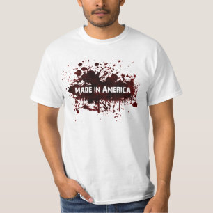 アメリカ-血の染みで作られる Tシャツ