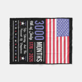 アメリカ 記念日 米国 3000 か月 250 周年 7月 フリースブランケット (正面(横))