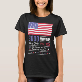 アメリカ 記念日 米国 3000 か月 250 周年 7月 Tシャツ