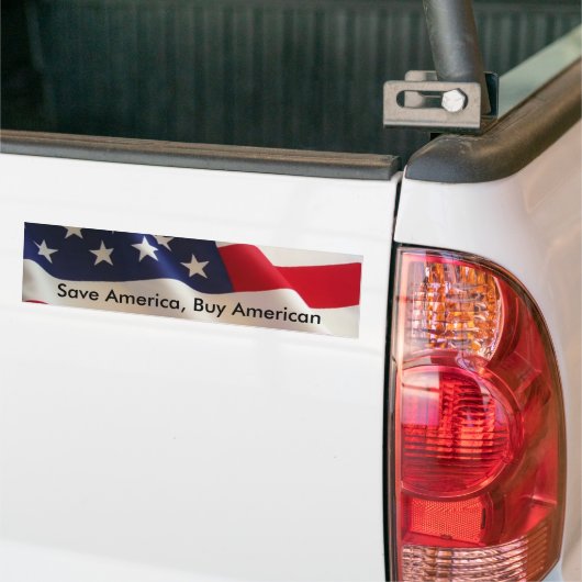 アメリカ、買物のアメリカ人を救って下さい バンパーステッカー (トラック上)