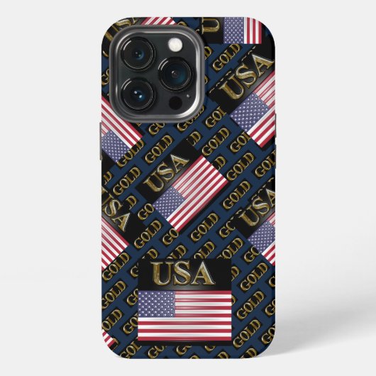 アメリカ 金 iPhoneケース (裏面)