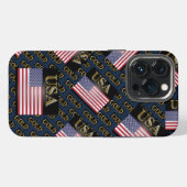 アメリカ 金 iPhoneケース (裏面横)