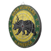 アメリカ((雄ジカの)枝角のロゴのおもしろいくま)のビールハンター ダーツボード (正面右)