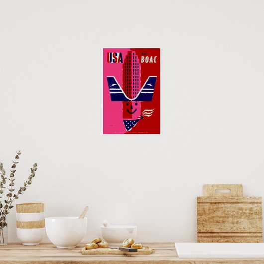 アメリカ～飛行BOAC ポスター (キッチン)