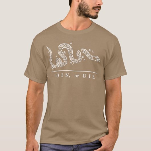 アメリカ+13植民地+合併+スネーク Tシャツ (正面)