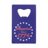 アメリカ–1776年以来 クレジットカード栓抜き (正面)