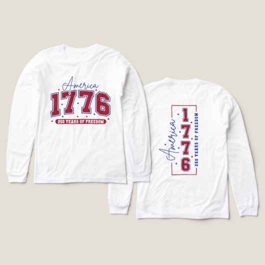 アメリカ 1776年 250年 トライブレンドTシャツ (デザイン 正面&背面)