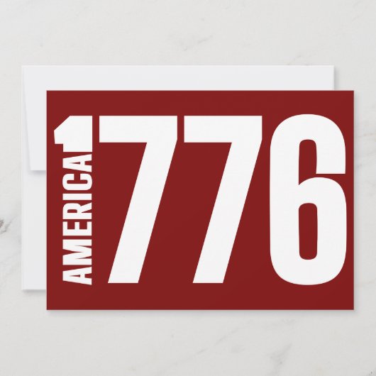 アメリカ 1776 招待状 (正面)