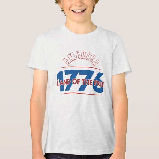 アメリカ 1776 自由の国 トライブレンドTシャツ (正面)