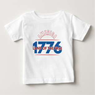 アメリカ 1776 自由の国 ベビーTシャツ