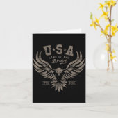 アメリカ 1776 2026 アニバーサリー スチール グレー カード (黄色い花)