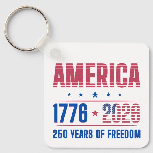 アメリカ 1776 2026 建国250周年  キーホルダー (正面)
