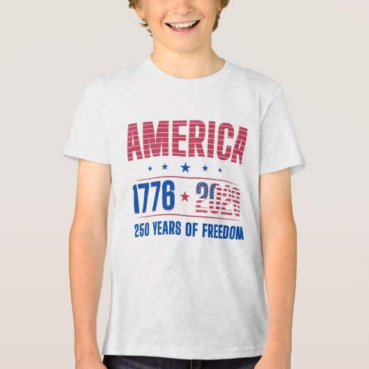 アメリカ 1776 2026 建国250周年  トライブレンドＴシャツ (正面)