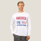 アメリカ 1776 2026 建国250周年 トライブレンドＴシャツ (正面全体)