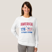 アメリカ 1776 2026 建国250周年 フリーダム Tシャツ (正面フル)