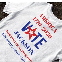 アメリカ 1776-2026 投票カスタム候補者キャンペーン Tシャツ