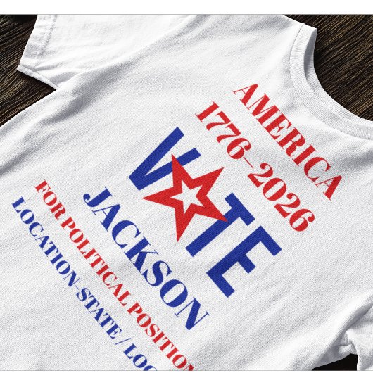 アメリカ 1776-2026 投票カスタム候補者キャンペーン Tシャツ