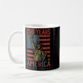 アメリカ 1776-2026 自由の女神像 国旗 コーヒーマグカップ (左)