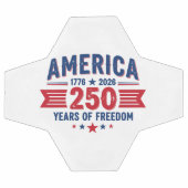 アメリカ 1776 2026 自由の250年 愛国 サッカーボール (フラット)