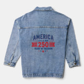 アメリカ 1776 2026 自由の250年 愛国 デニムジャケット (裏面)