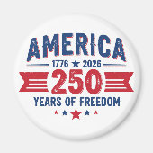 アメリカ 1776 2026 自由の250年 愛国 マグネット (正面)