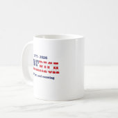 アメリカ 1776-2026 言葉 コーヒーマグカップ (正面左)