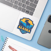 「アメリカ: 2020/todayアラスカ – 最後のフロンティア… シール (ノートパソコンとiPhone)