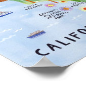 "アメリカ： 2021/hetute Kalifornien - Nationalpark Kart ポスター (角)