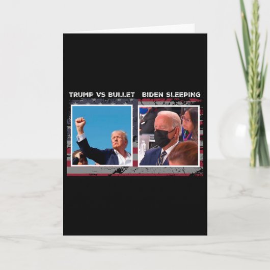 アメリカ 2024年選挙運動 トランプVS銃弾 カード (正面)