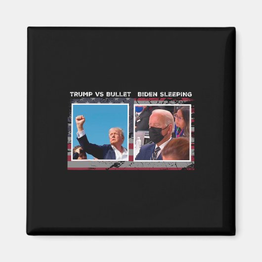 アメリカ 2024年選挙運動 トランプVS銃弾 マグネット (正面)