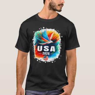 アメリカ 2026 がんばれ アメリカ合衆国 スポーツ USAeam 2026 USA ファン Tシャツ