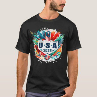 アメリカ 2026 ユナイテッド アメリカ スポーツ チーム 2026 USA ファ Tシャツ