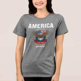 アメリカ | 250周年記念 イーグル レッド ホワイト ブルー トライブレンドＴシャツ