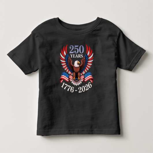 アメリカ 250年 鷹 トドラーTシャツ (正面)