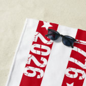 アメリカ 250 星条旗 1776 2026 ナンバー ビーチタオル (インサイチュ)