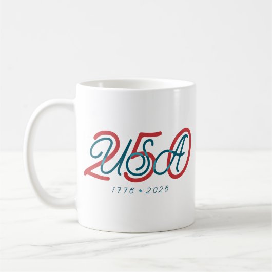 アメリカ 250 ★ 設立1776年 コーヒーマグカップ (左)