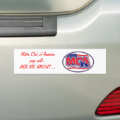 アメリカ- 40for80.comのモータークラブ バンパーステッカー (車上)