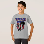 アメリカ-BMXバイカー Tシャツ (正面フル)