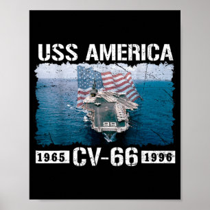 アメリカ CV-66 1965-1996 フラグ 航空機 ポスター