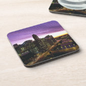 アメリカ、IL、シカゴ。シカゴのスカイラインと川 コースター (左側)