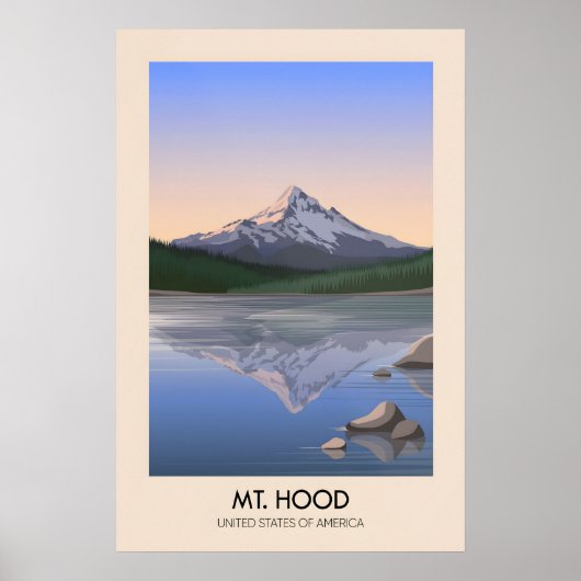 アメリカ、Mt Hood旅行ポスター ポスター (正面)