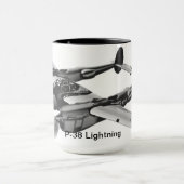 アメリカ:  P-38稲妻 マグカップ (中央)