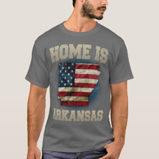 アメリカ・USA・アーカンソー州出身者のためのUSAマップギフト・ユニークなファンのためのプロウド Tシャツ