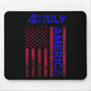 アメリカ USA 国旗 4日 七月 ハッピー 面白い マウスパッド