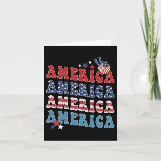 アメリカ USA 独立記念日 4th 7月4日 メンズ レディース キッズ用 カード (正面)