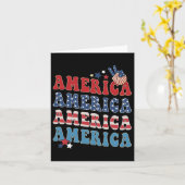 アメリカ USA 独立記念日 4th 7月4日 メンズ レディース キッズ用 カード (黄色い花)